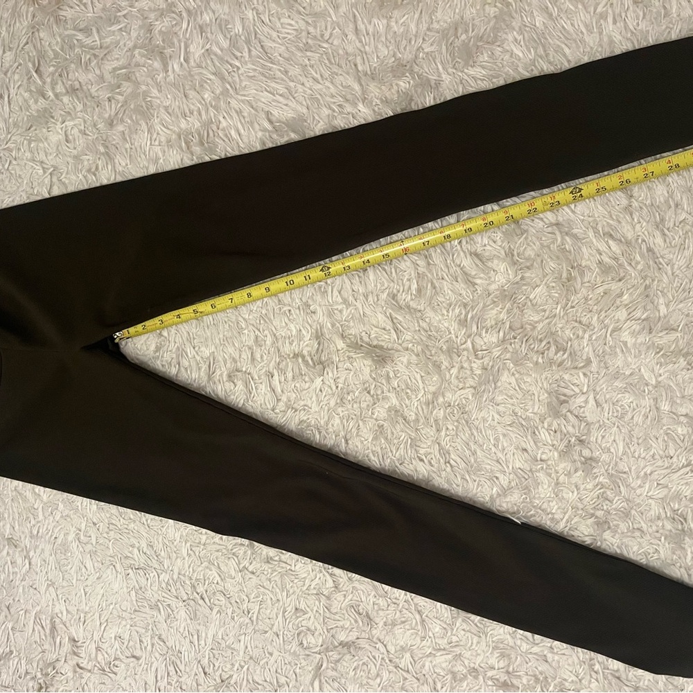 Women’s Dark Green M Leggings with  Zippers on the back